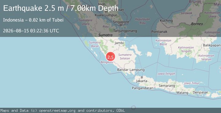 Map of SOUTHERN SUMATRA, INDONESIA