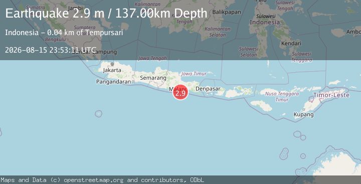 Map of JAVA, INDONESIA