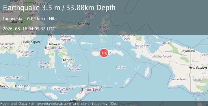 Map of SERAM, INDONESIA
