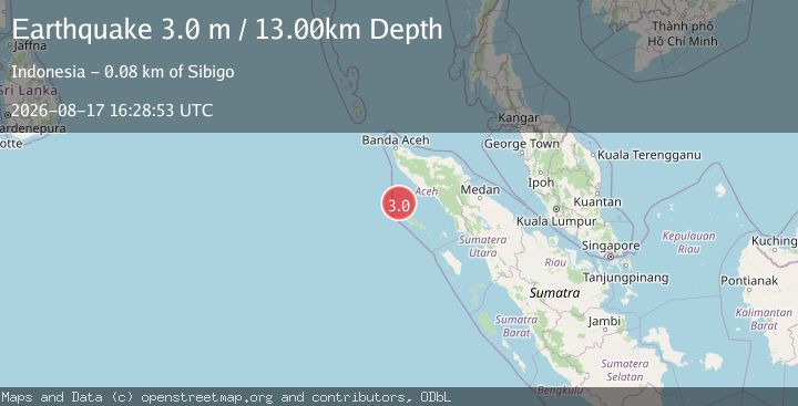 Map of OFF W COAST OF NORTHERN SUMATRA