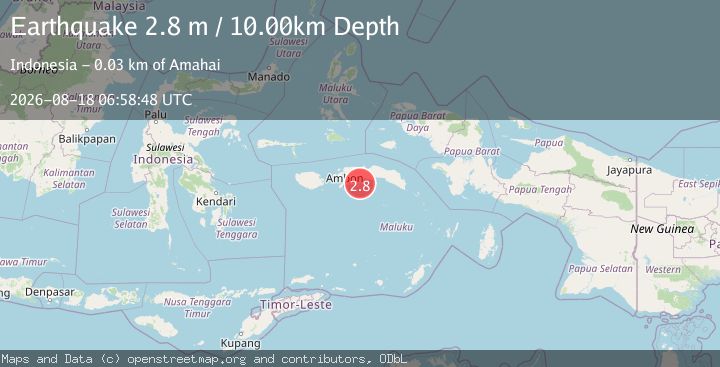 Map of SERAM, INDONESIA