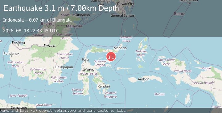 Map of SULAWESI, INDONESIA