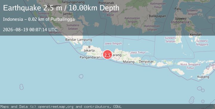Map of JAVA, INDONESIA