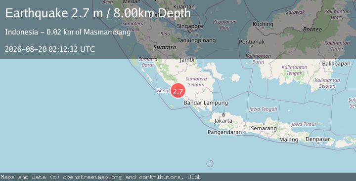 Map of SOUTHERN SUMATRA, INDONESIA