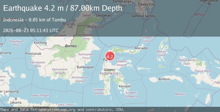 Map of MINAHASA, SULAWESI, INDONESIA