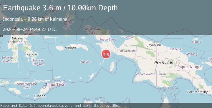 Map of NEAR S COAST OF PAPUA, INDONESIA