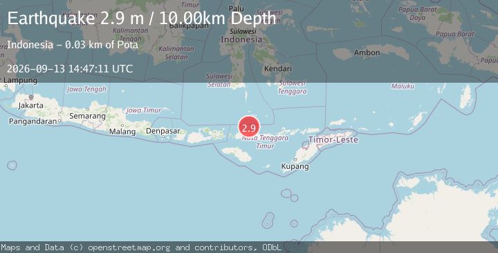 Map of FLORES REGION, INDONESIA