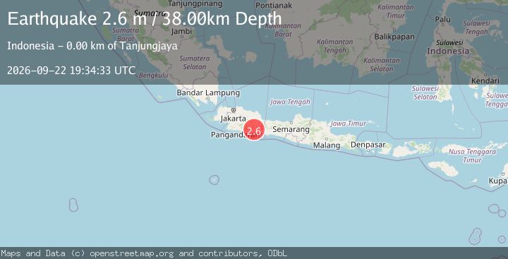 Map of JAVA, INDONESIA
