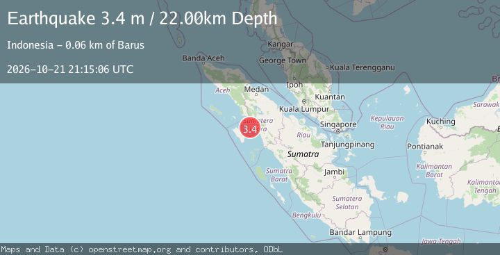 Map of NORTHERN SUMATRA, INDONESIA