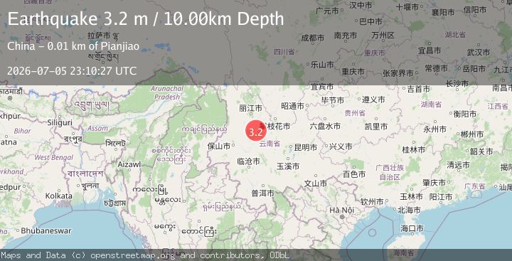 Map of YUNNAN, CHINA