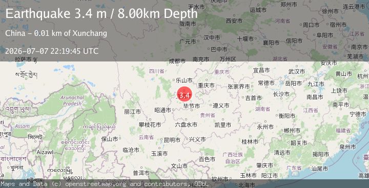 Map of EASTERN SICHUAN, CHINA