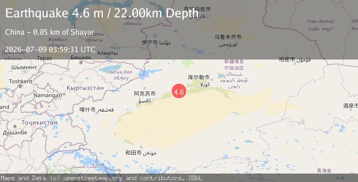 Map of SOUTHERN XINJIANG, CHINA