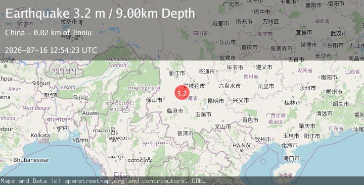 Map of YUNNAN, CHINA