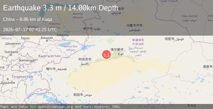 Map of SOUTHERN XINJIANG, CHINA