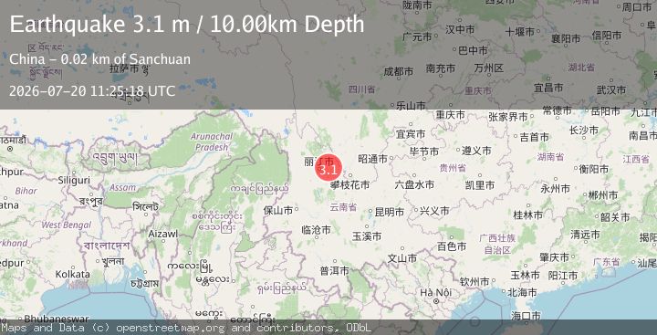 Map of YUNNAN, CHINA