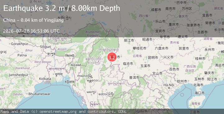 Map of MYANMAR-CHINA BORDER REGION
