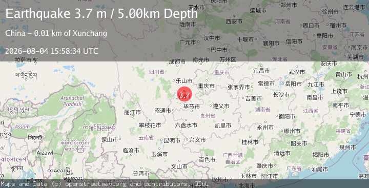 Map of EASTERN SICHUAN, CHINA