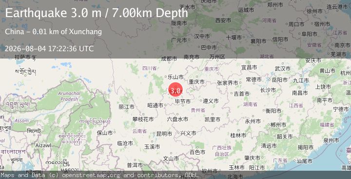 Map of EASTERN SICHUAN, CHINA