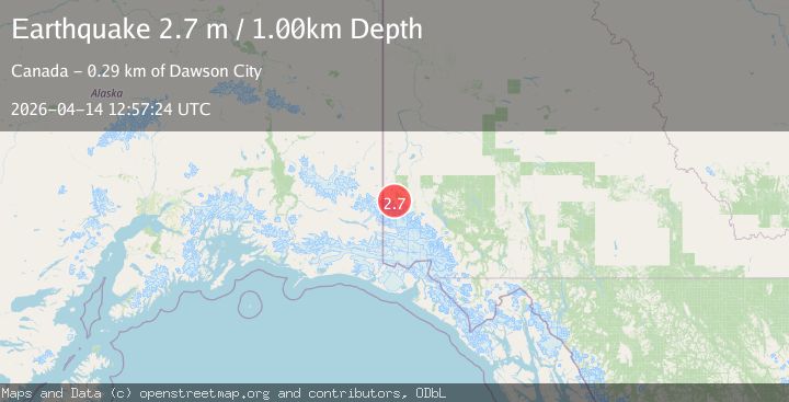 Map of SOUTHERN YUKON TERRITORY, CANADA