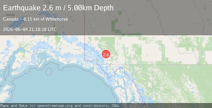 Map of SOUTHERN YUKON TERRITORY, CANADA