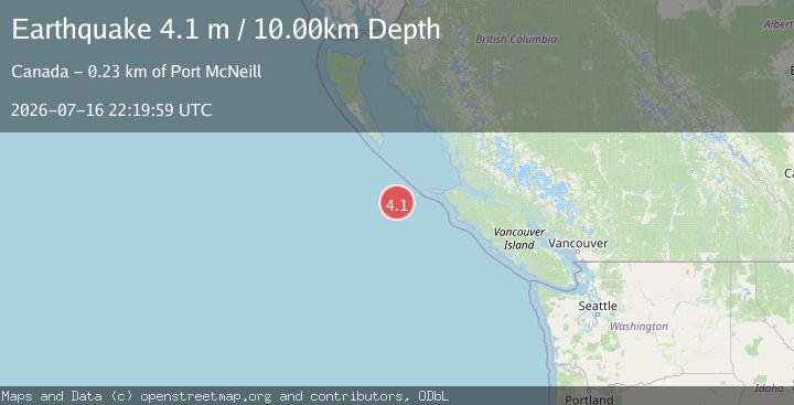 Map of VANCOUVER ISLAND, CANADA REGION