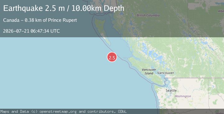 Map of VANCOUVER ISLAND, CANADA REGION