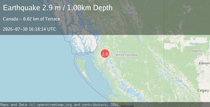 Map of BRITISH COLUMBIA, CANADA