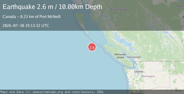 Map of VANCOUVER ISLAND, CANADA REGION