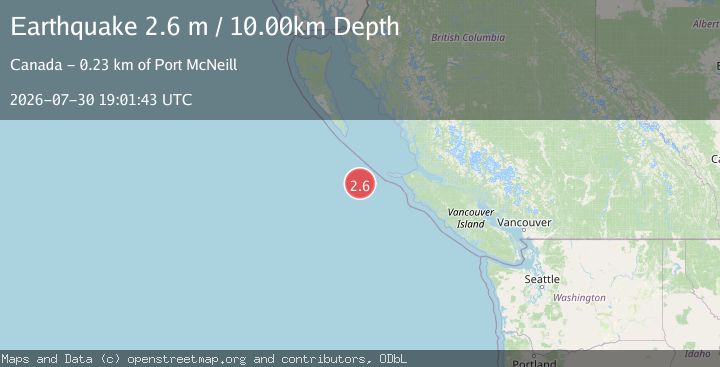 Map of VANCOUVER ISLAND, CANADA REGION