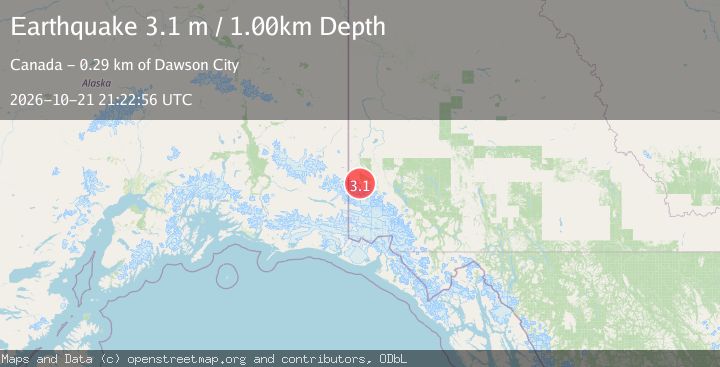 Map of SOUTHERN YUKON TERRITORY, CANADA