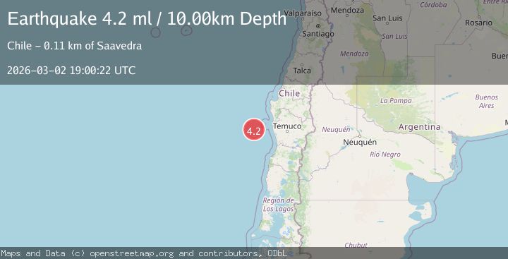 Map of OFFSHORE LOS LAGOS, CHILE