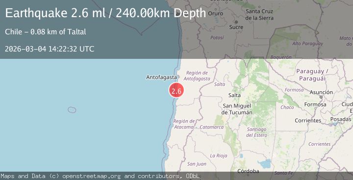 Map of OFFSHORE ANTOFAGASTA, CHILE