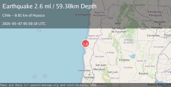 Map of OFFSHORE ATACAMA, CHILE