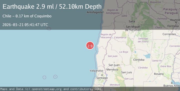 Map of OFF COAST OF ATACAMA, CHILE