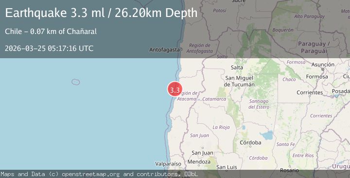 Map of OFFSHORE ATACAMA, CHILE