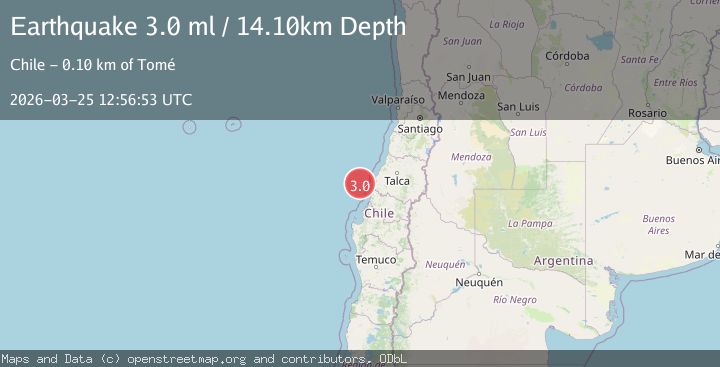 Map of OFFSHORE MAULE, CHILE
