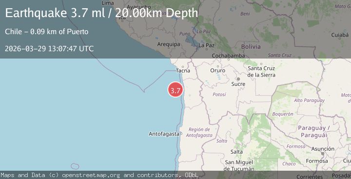 Map of OFFSHORE TARAPACA, CHILE