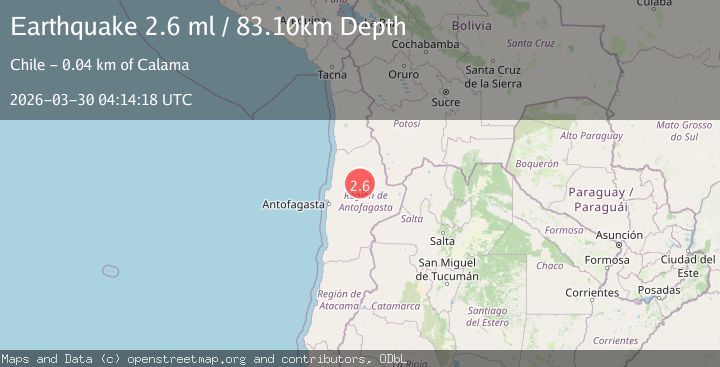Map of ANTOFAGASTA, CHILE