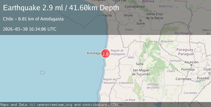Map of OFFSHORE ANTOFAGASTA, CHILE
