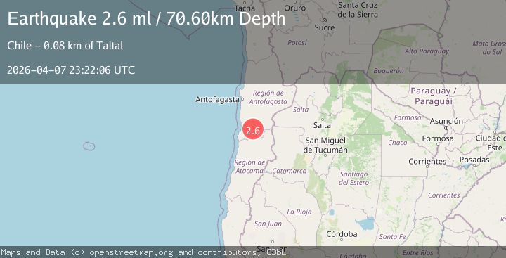 Map of ANTOFAGASTA, CHILE