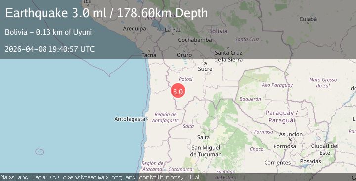 Map of POTOSI, BOLIVIA