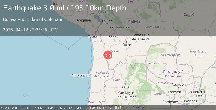 Map of POTOSI, BOLIVIA