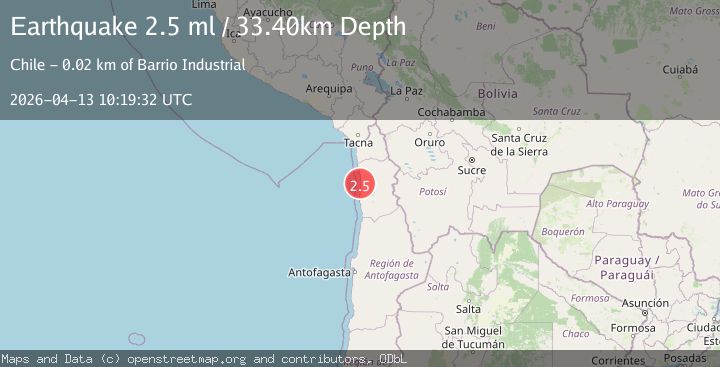 Map of OFFSHORE TARAPACA, CHILE