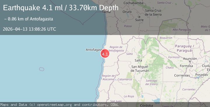 Map of ANTOFAGASTA, CHILE