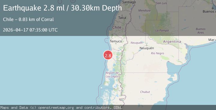 Map of OFFSHORE LOS LAGOS, CHILE