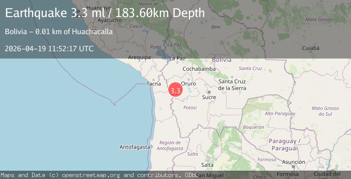 Map of ORURO, BOLIVIA