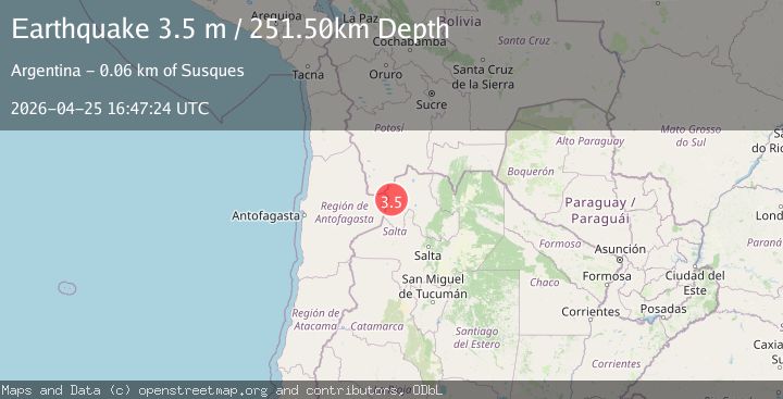 Map of JUJUY, ARGENTINA