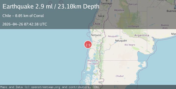 Map of OFFSHORE LOS LAGOS, CHILE