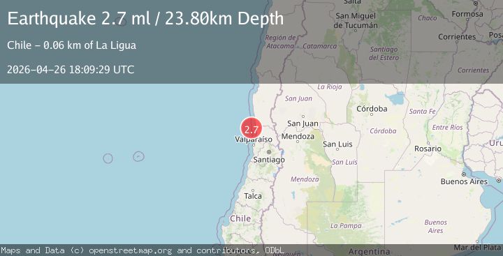Map of OFFSHORE COQUIMBO, CHILE