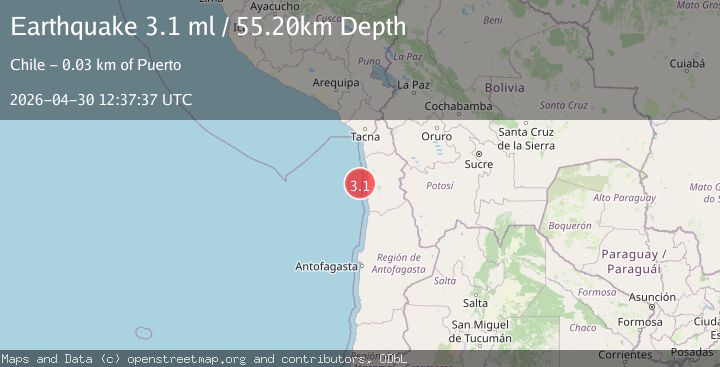 Map of OFFSHORE TARAPACA, CHILE